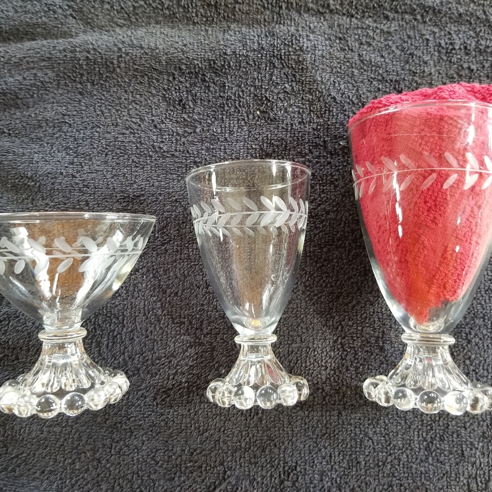 Anchor Laurel Gray Cut Crystal Boopie Stem 16 pc